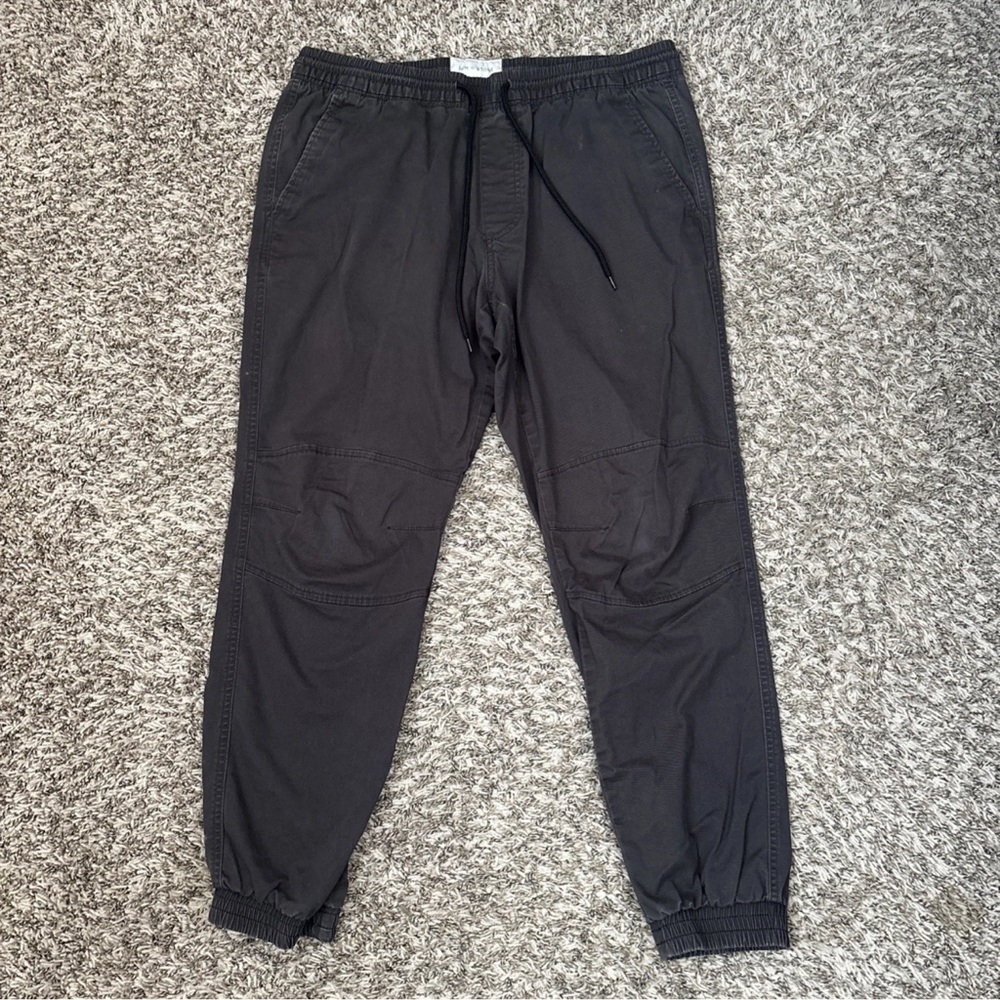 Sun + Stone Men’s L Gray Drawstring Elastic Waist Casual Pants